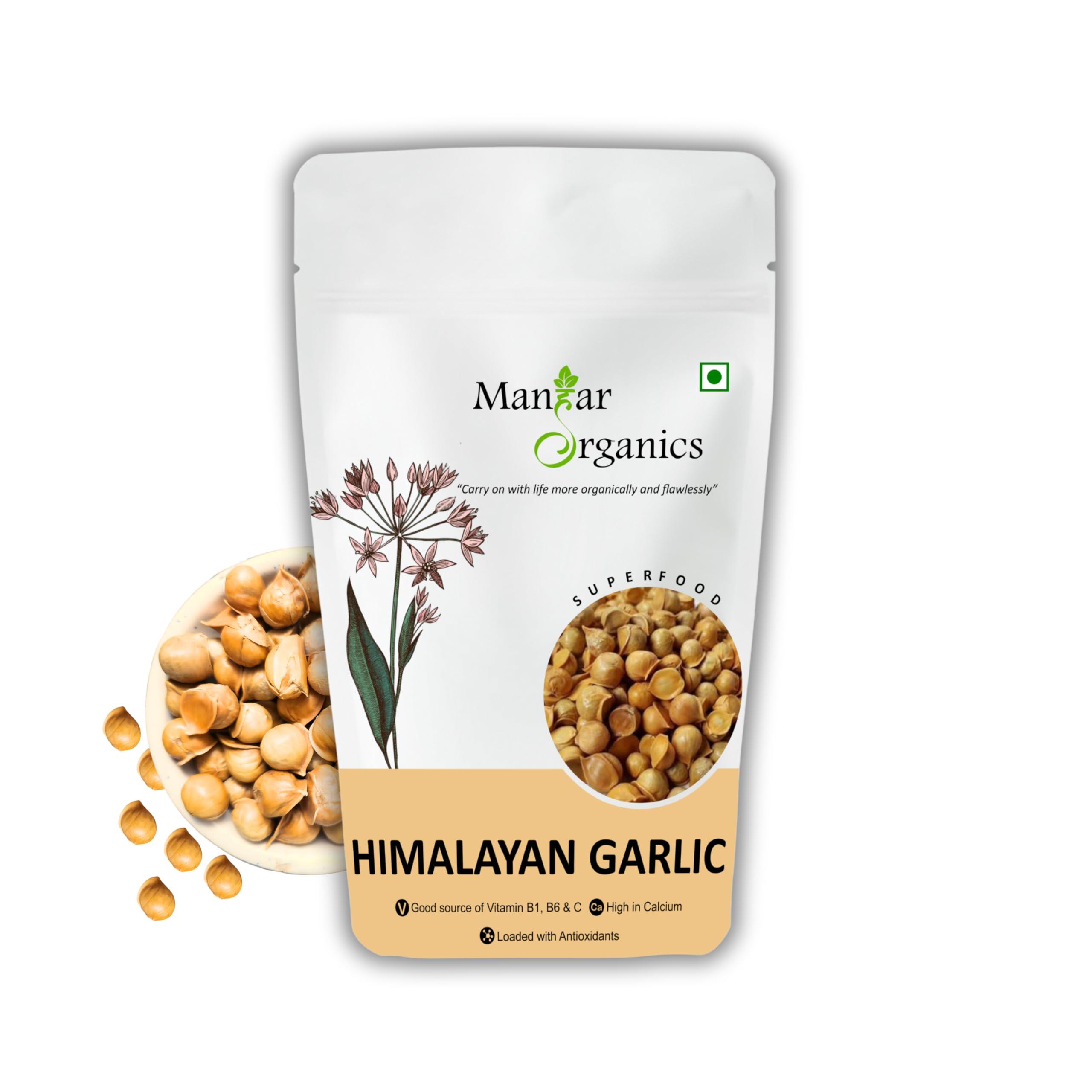 ManHar Organics ManHar Organics Himalayan Garlic/Kashmiri Lehsun 2kg - Himalayan Single Clove Garlic for strong Immunity & Diabetes (Pack of 2, 1kg each) (2KG, Himalayan Garlic)