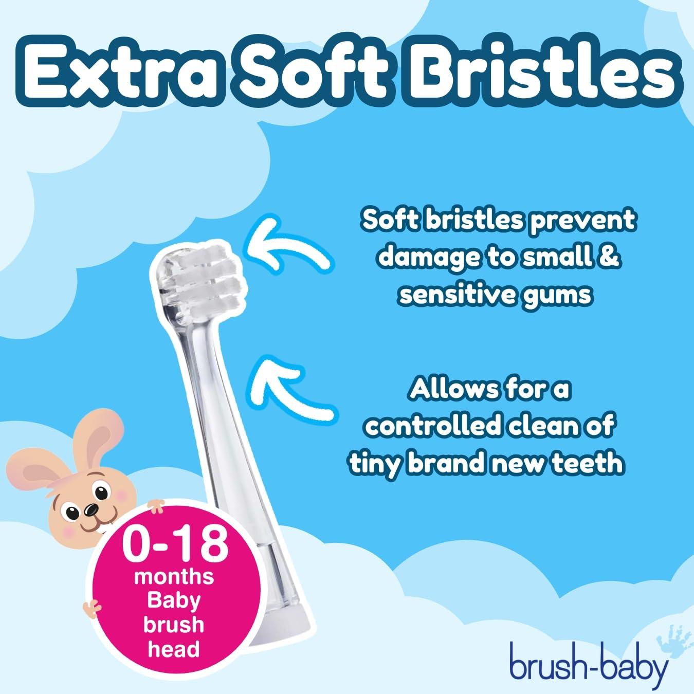 Brush-Baby Brush Baby BabySonic Replacement Heads - Pack of 2 (Ages 0-18 Months)