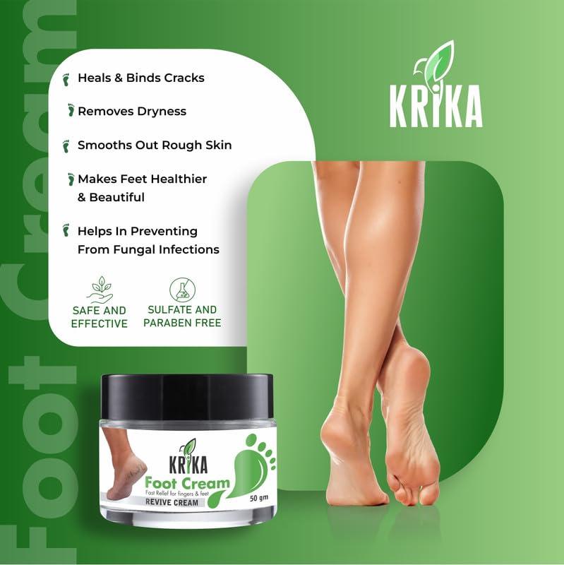 KRIKA KRIKA Foot Care Cream Repairs Cracked Heel | Crack Heel Repair Cream For Women & Men-100 gm (PACK OF 2)