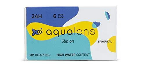 AQUALENS CONTACT LENSES Aqualens 24H Monthly Disposable Soft Contact Lenses for Extended Wear with High Water Content, Oxygen Permeability & UV Protection - (6 Lens/Box) (-3.50)