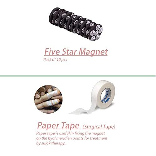 NETCLUB NETCLUB Acupressure Magnetic Therapy Tools Combo of Byol, Chakara, Five Star, Bar & Star Magnets thumb pad, finger massager, sujok ring massager