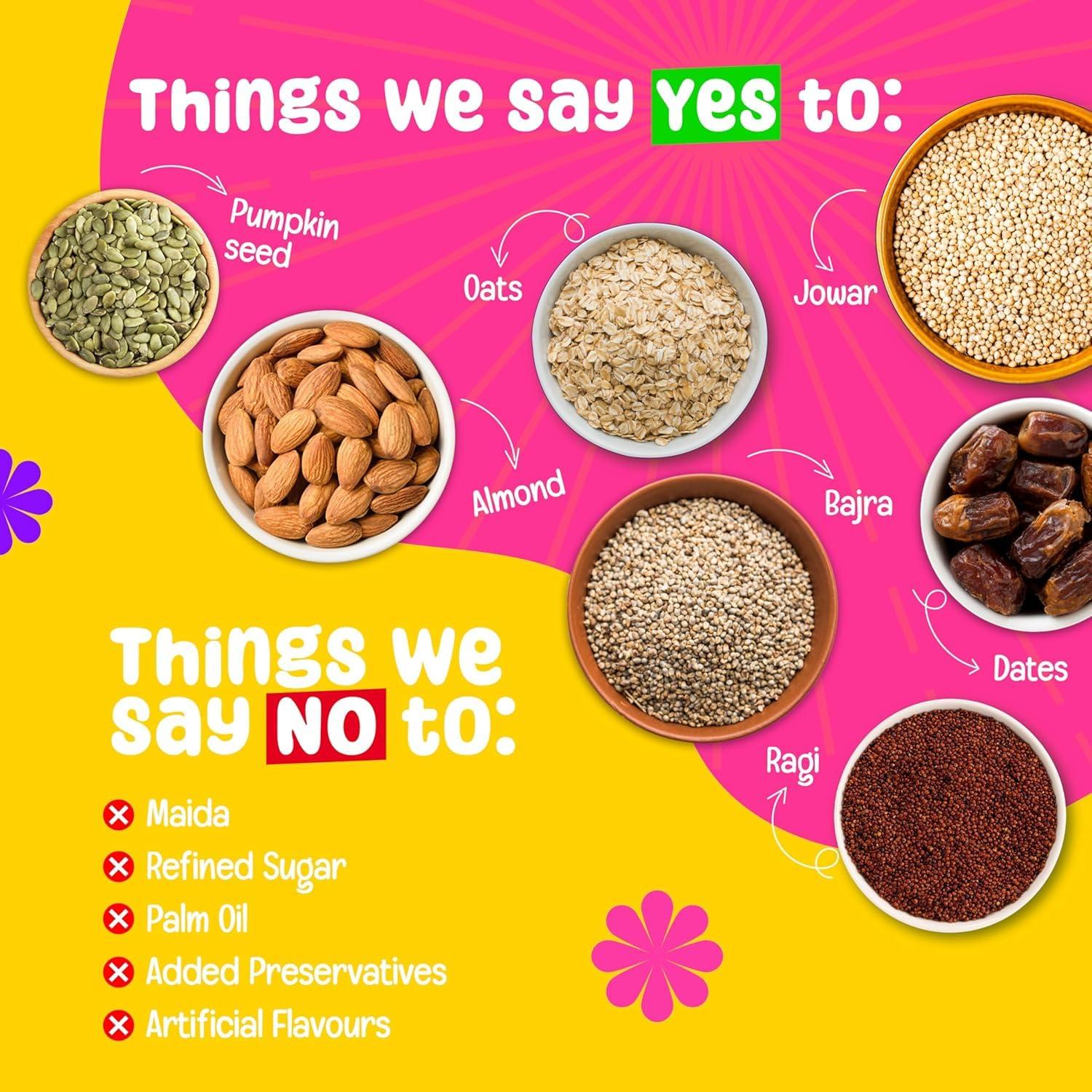 Yogabar Yogabar Muesli Fruit and Nuts - Wholegrain Breakfast Cereals with Oats and Dry Fruits, High in Omega 3, Gluten Free Vegan Granola with Chia and Flax Seeds (400g - Pack of 2)