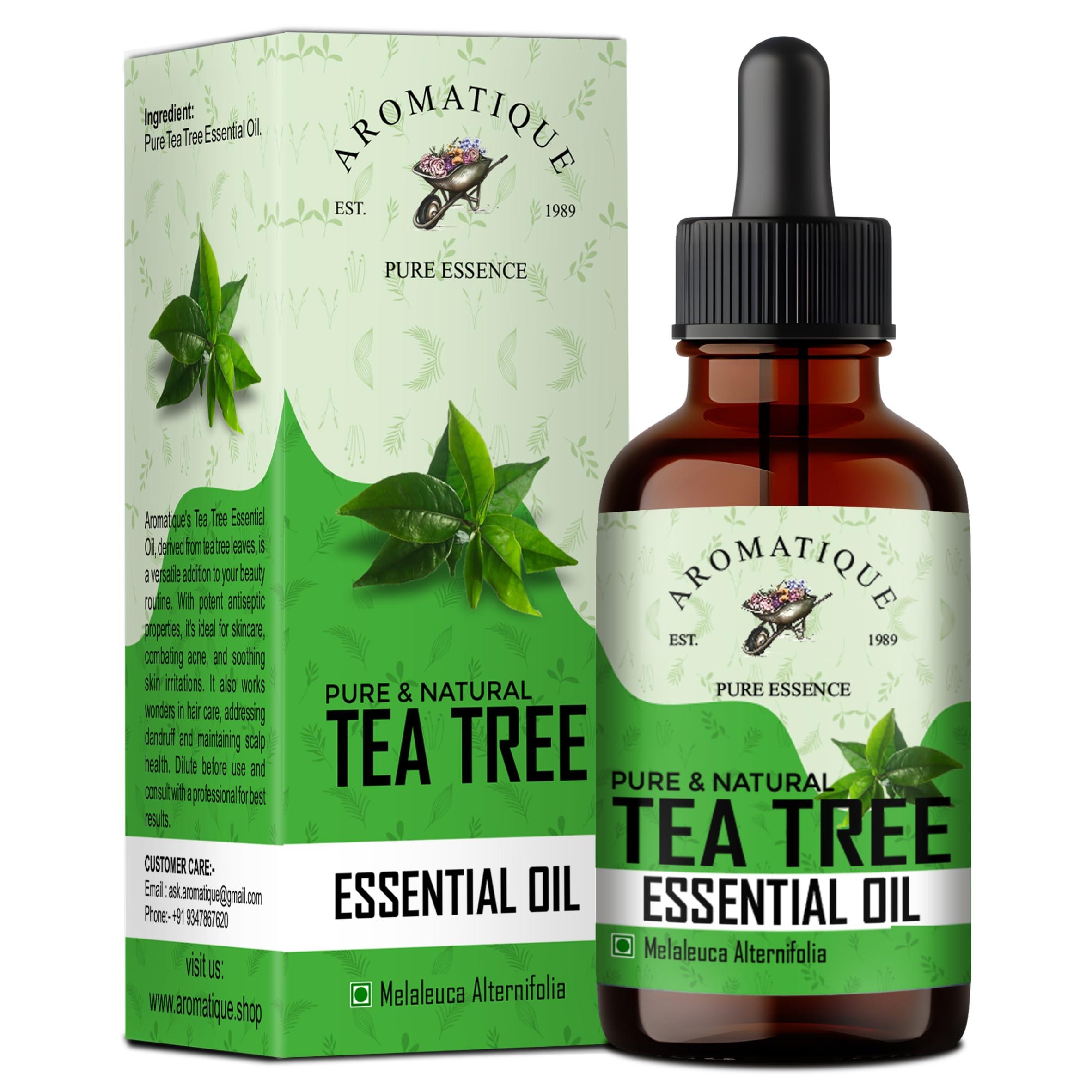 Aromatique Aromatique Tea Tree Oil for Face - Tea Tree Essential Oil for Skin, Hair Growth, Scalp, Acne - Tea Tree Oil 30 ml