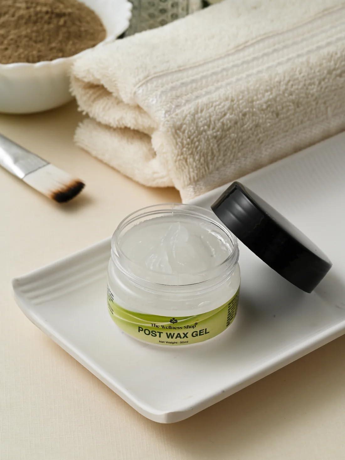 The Wellness Shop The Wellness Shop Post Wax Claming Gel | With Aloe-Vera and Vitamin E | For Soothes Irritation and Redness | Deeply Hydrates and Nourishing | Easy to Absorbs | Organic Ingredients | 50ML