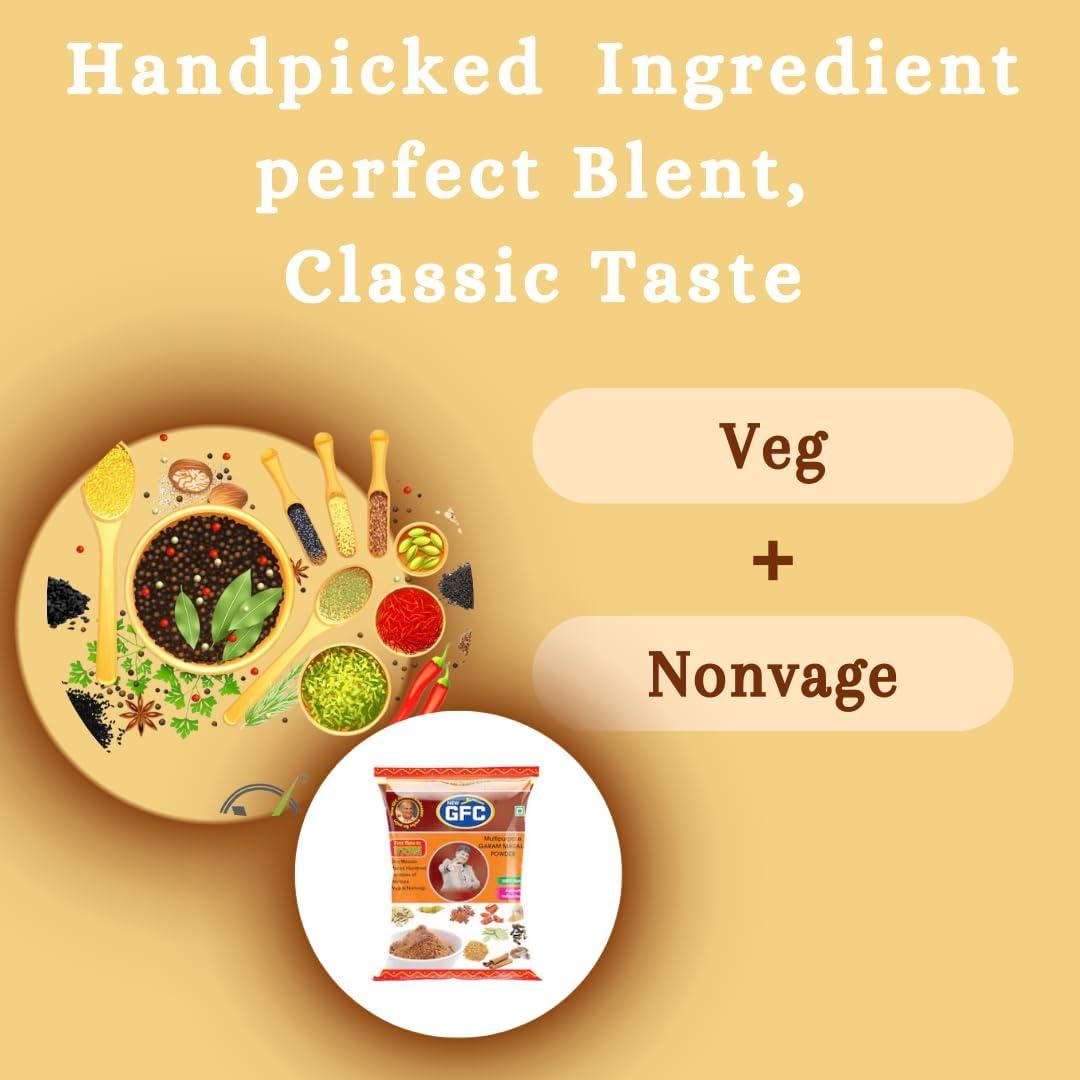 GFC GFC Premium Kabab Masala Powder | Just Marinate & Cook Restaurant Dhaba style | Ready To Cook for Aromatic Flavourful Cooking | Perfect for Cooking, Instant Kabab Masala Ready To Use -1 Kg (Pack of 5)