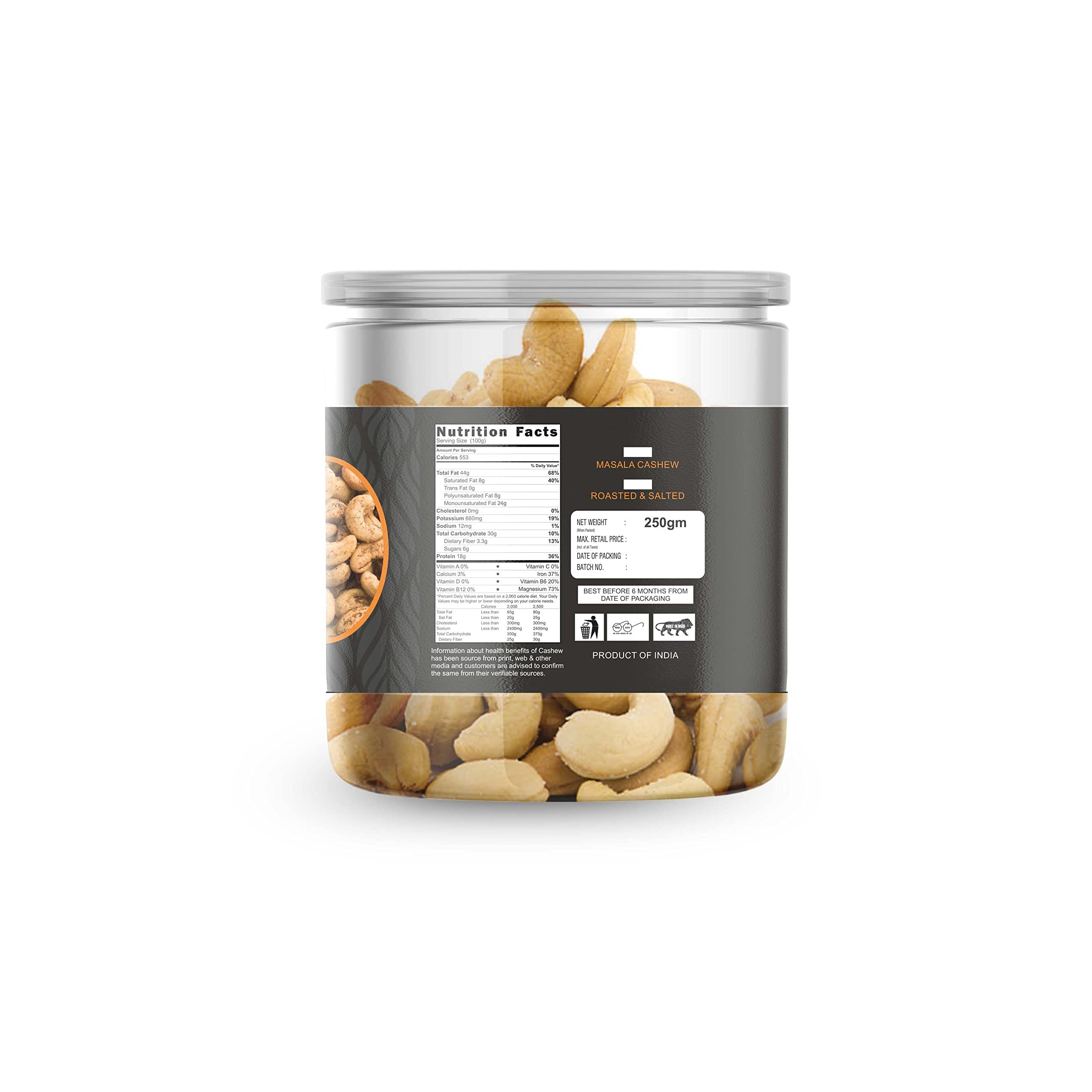 SETHJI SETHJI Premium Roasted Cashew Nuts | Roasted Flavored Cashew, Jar Pack (Roasted & Salted Cashew, 250g)