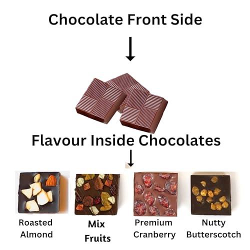 Expelite Customised Eid Mubarak Dry Fruits Chocolate gift 12 pieces - Gift for Friends Family