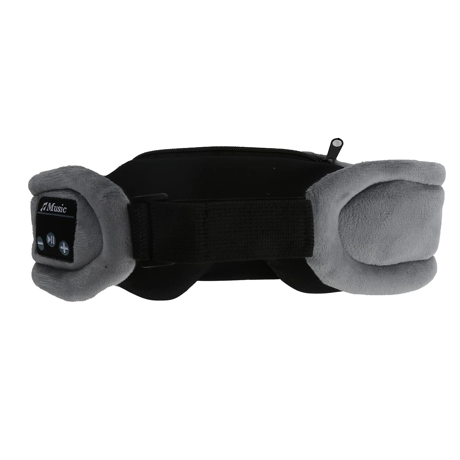 Dpofirs 5.0 Wireless Eye Mask,Sleep Headphones,Handsfree Music Blackout Eye Cover Mask,Sleeping Blindfold Mask for Office Travel Meditation & Relaxation,Cool Gifts for Men & Women (Grey)