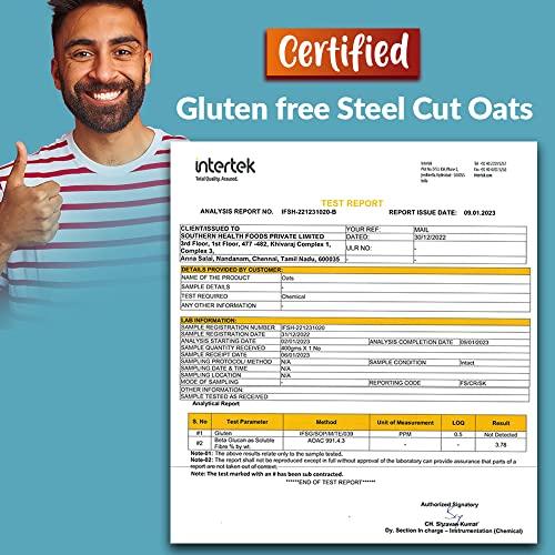 Manna Manna 100% Steel Cut Oats 3kg | Gluten Free | Diabetic Friendly | High Protein & Fibre 3kg (Pack of 2)