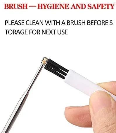 PENS PENS Ear Cleaner, Metal Ear Cleaner Tool, Stainless Steel Ear Curette Earwax Removal Kit with Cleaning Brush and Storage Box (7 Pcs)