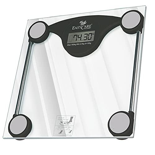 EASYCARE EASYCARE (German Tech.) Digital Glass Weighing Scale, Personal Weighing Scale for Body Weight, Electronic Bathroom Scale with Step-on Technology