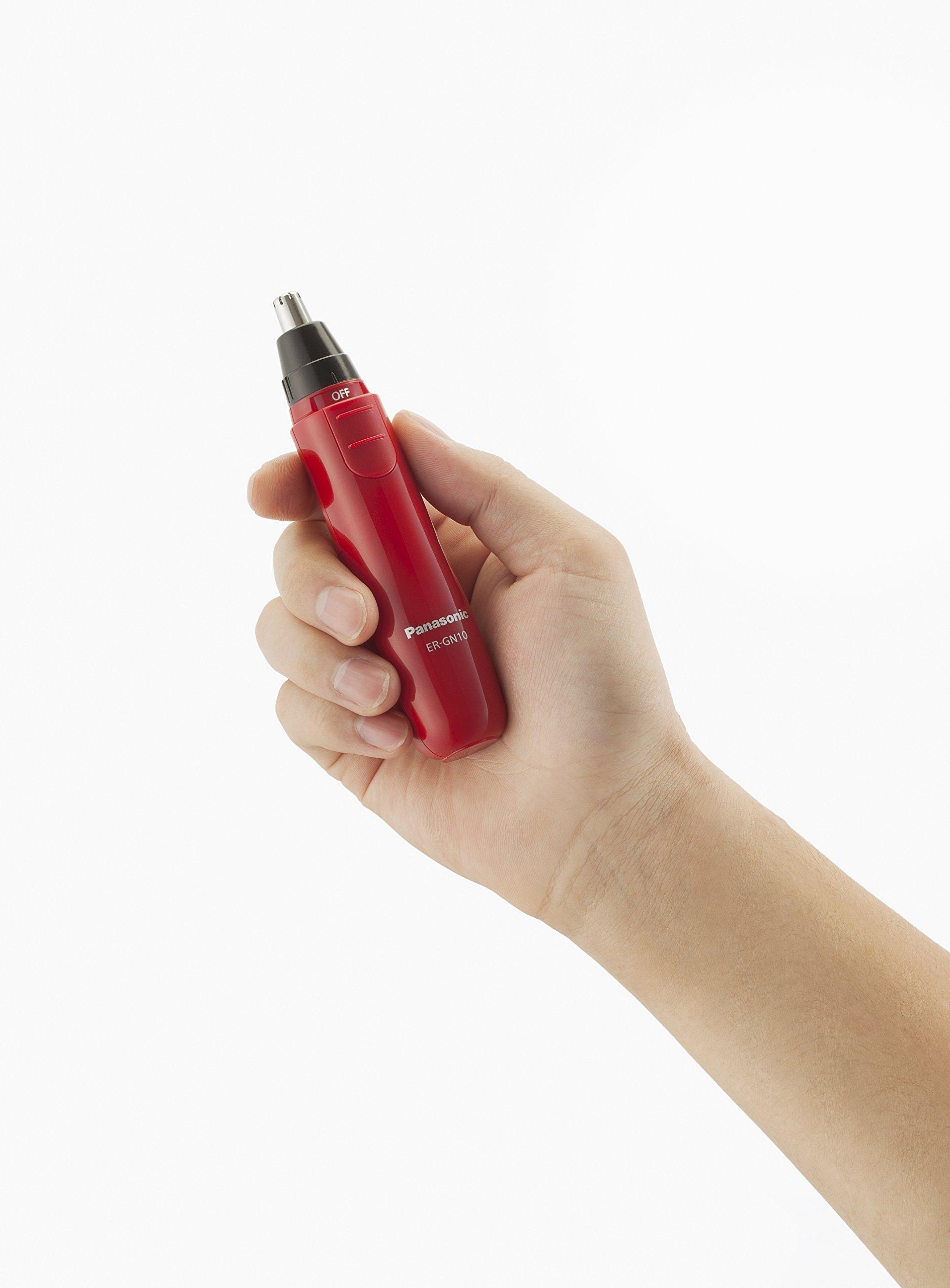 Panasonic Panasonic Women Etiquette Battery Powered Nose Hair Trimmer And Ear Hair Cutter Er-Gn10-R Red