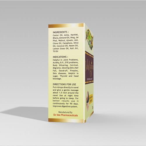 HERBAL ENGINE nabhi Rasayana 30ml Navel Drops Boosts Blood Circulation, Belly Button Oil Removes Blockage in Blood Vessels and for overall functioning of Body