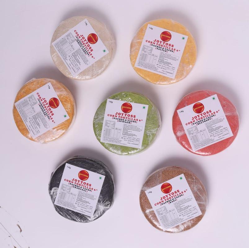 JOYTOSS JOYTOSS Blue Corn Tortilla Wrap | Fresh Taste & Soft Texture l Best for Wraps, Tacos, Nachos & Rolls l Ready to Eat Healthy Food - Pack of 50 Pcs