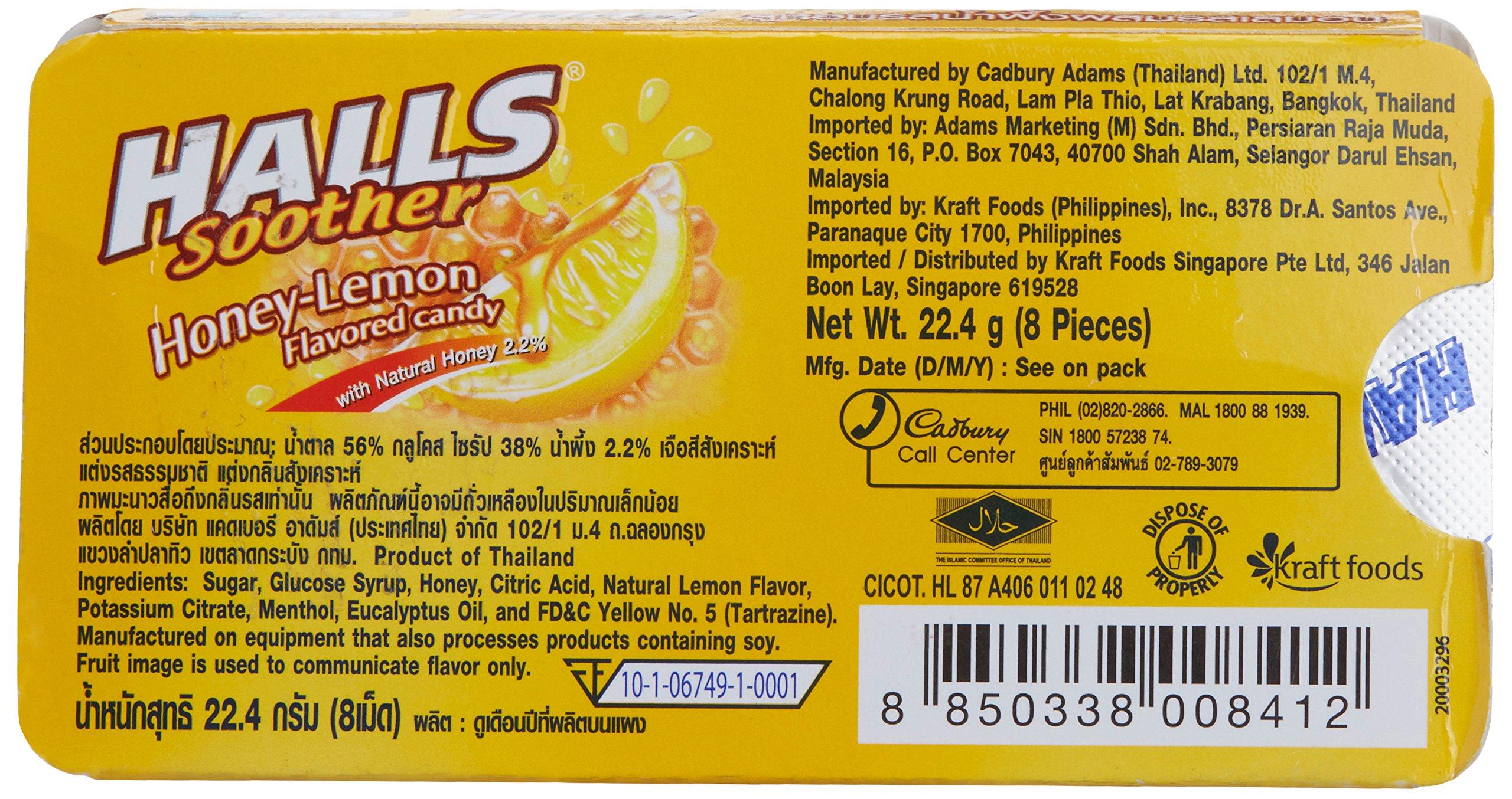 HALLS Halls Honey Lemon Yellow Candy, 22.4g
