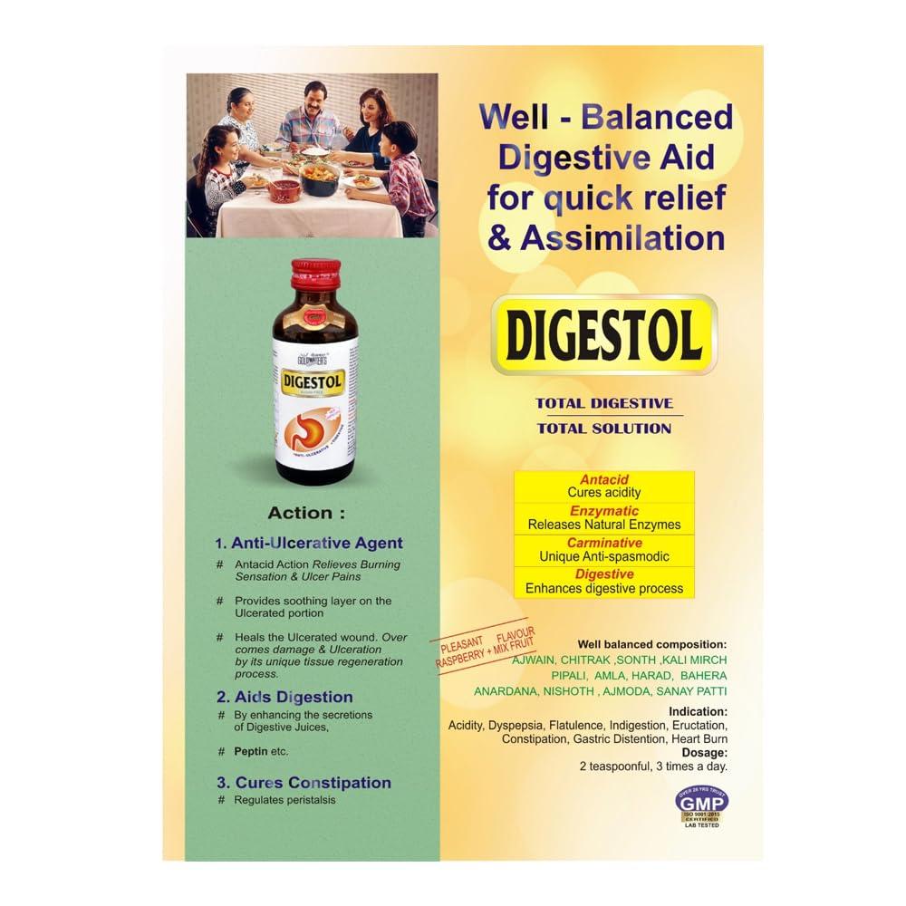 GOLD WATER Digestol Powerful DIGESTIVE & Anti-ulcerative -(Pack of - 2)