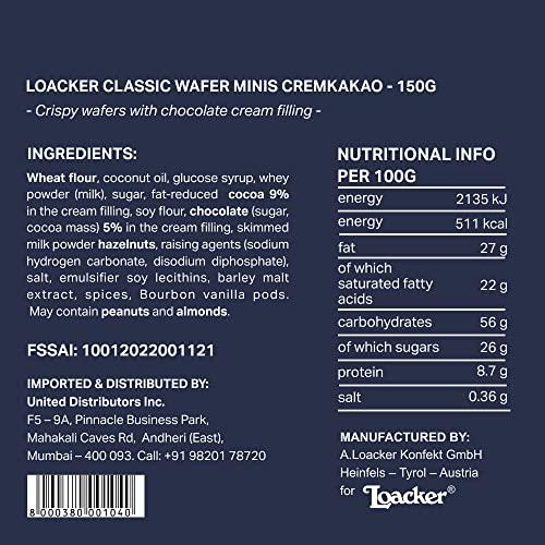 Loacker Loacker Classic Wafer Minis Cremkakao 150g - Italy