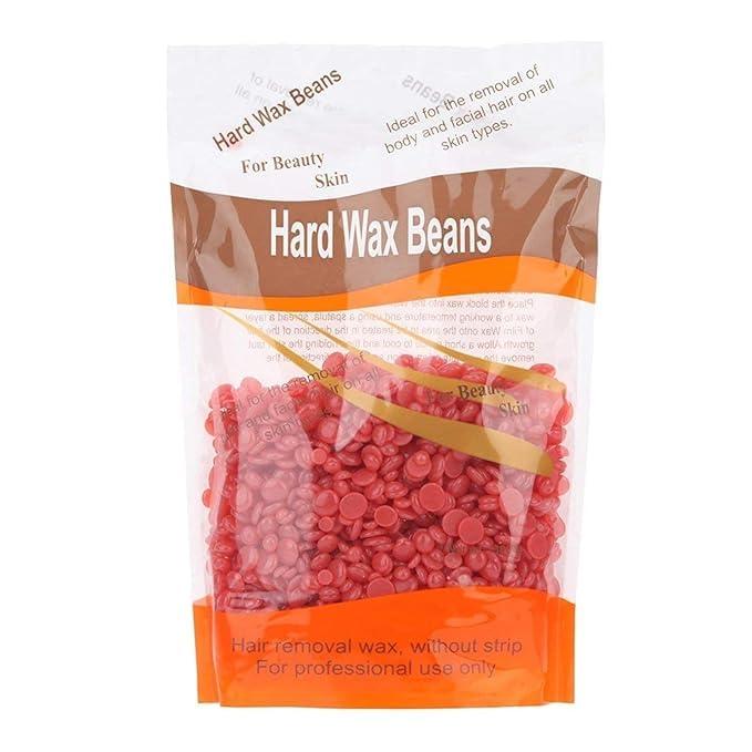 Generic Hard Wax Beads for Hair Removal, Wax Beads for Sensitive Skin, Har Wax Beans for Thick Hair, Waxing Beads for Face, Eyebrows, Body, Bikini, Brazilian Home Use For Women (Pink)