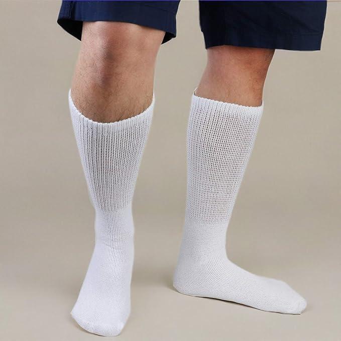 Falari Diabetic Socks Men Unisex Size 13-15 White 63-9010-3PAIRS