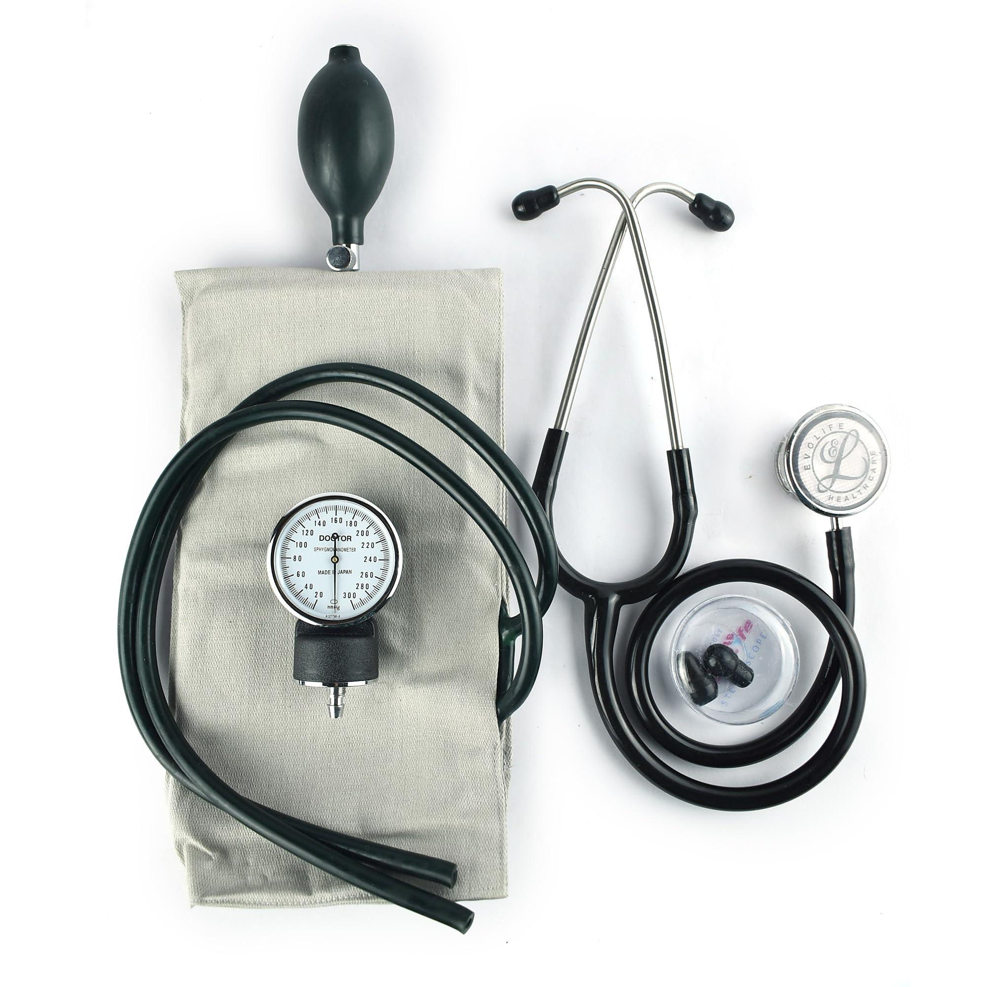 Dishan Dishan Dishan Manual Sphygmomanometer Doctor D for Aneroid Type Blood Pressure Monitor With Double Heart Stethoscope BP Machine