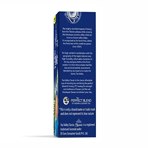 Tea Valley Tea Valley Classic Tea - 250gm X3 | Strong, Malty, Aromatic and Rich Taste | 100% Assam and Dooars CTC tea blend | Make Masala Tea, Ginger Tea or Cardamom Tea