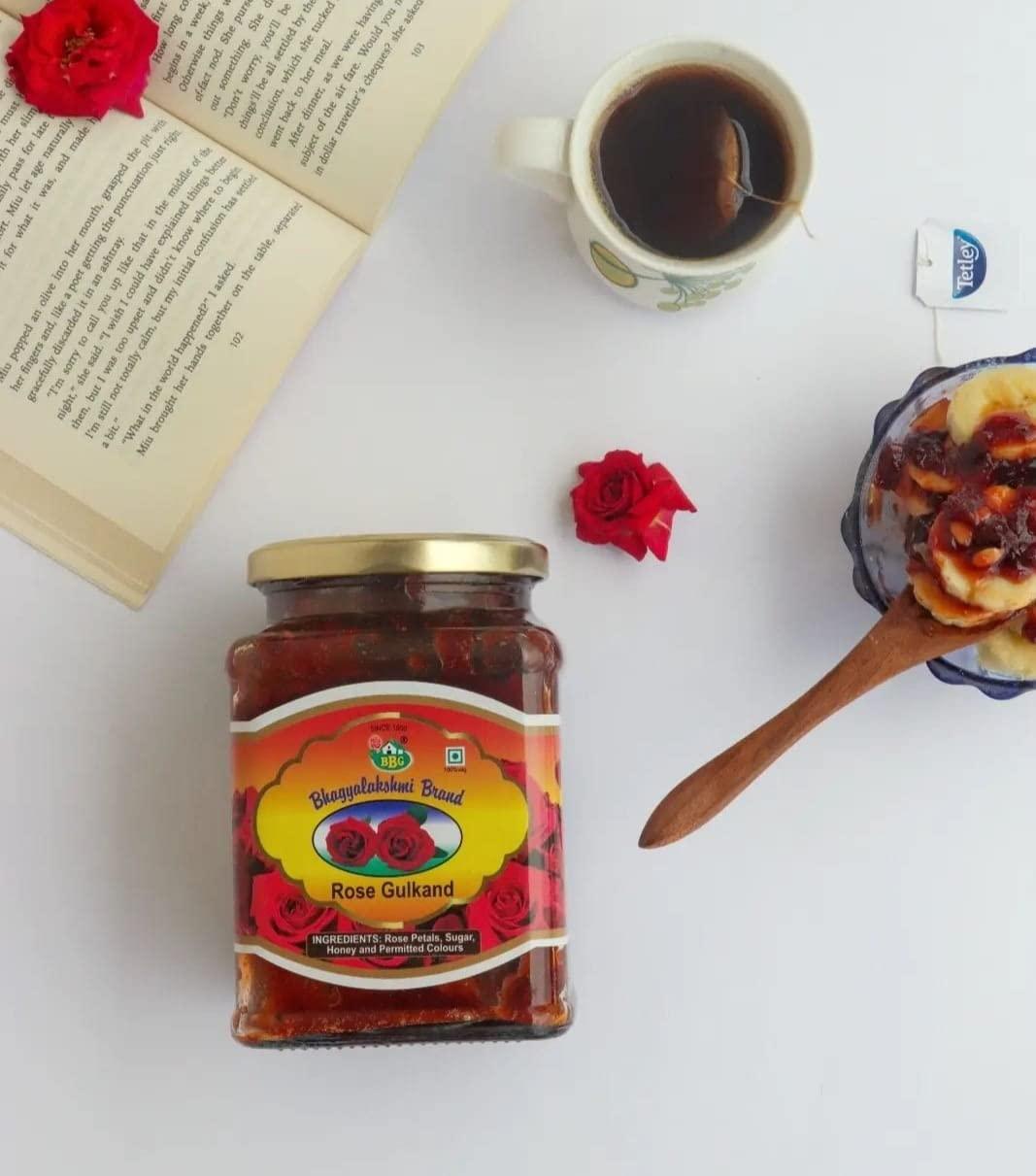 Bhagyalakshmi Brand Gulkand Malleshwaram Bhagyalakshmi Rose Gulkand Karnataka Special (500 gram, Dry Fruit Rose Gulkand)