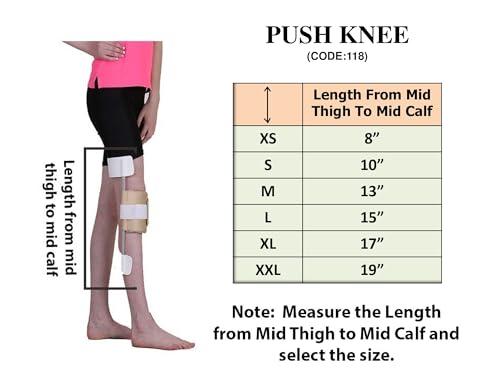 Salo Orthotics Salo Orthotics Push Knee Brace for Knee Extension - for Men & Women (SIZE - MEDIUM | LENGTH FROM MID THIGH TO MID CALF -13\")