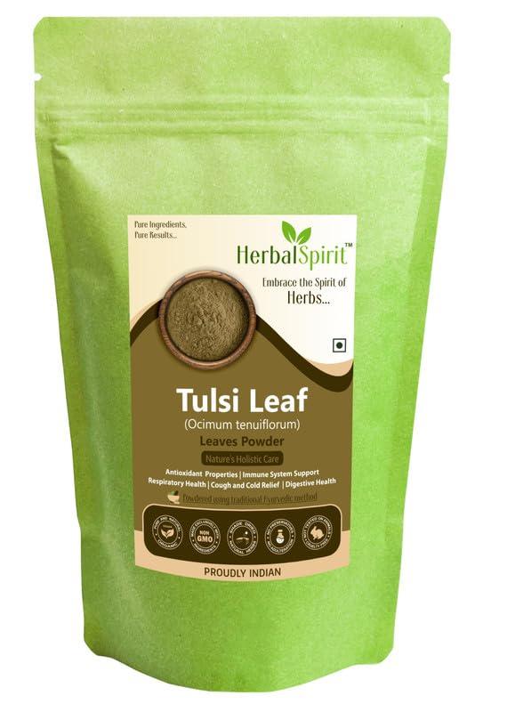 HerbalSpirit Herbal Spirit Tulsi Powder for Drinking, 900gm | Tulsi Powder for Eating | Tulsi Powder Organic for Eating | Tulsi Powder for Tea | Tulsi Leaves Powder | Thulasi Powder | Tulsi Powder Organic |