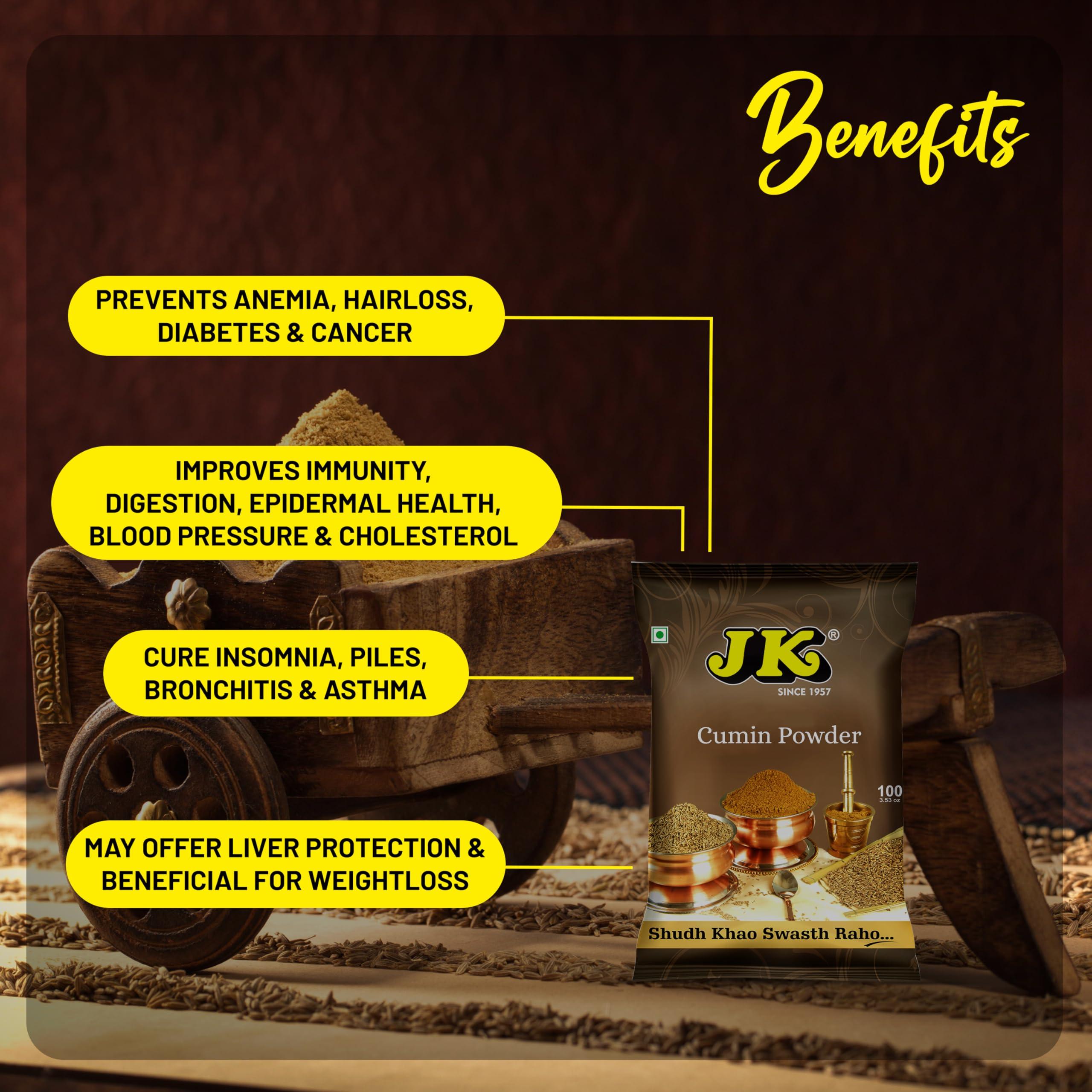 JK JK Jeera Powder, 100g/ Cumin Powder/Seeraga Powder (100g (Pack of 9))