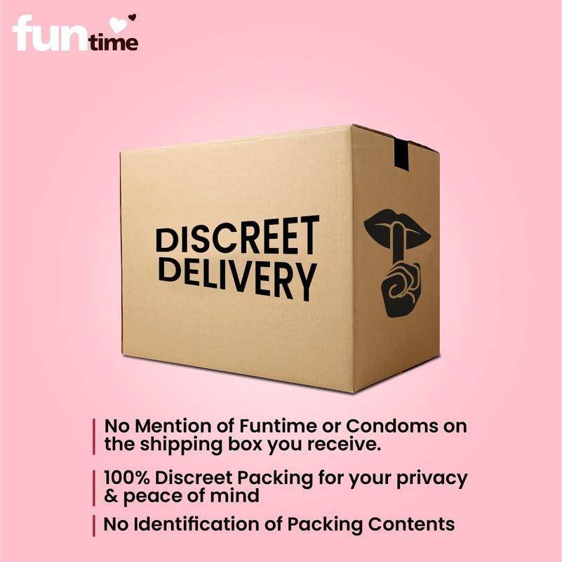 FUNTIME Funtime Dotted Condoms with Juicy Cherry Flavor  Ribbed & Contoured for Extra Pleasure, Finest Natural Latex, Skin-Safe Lubrication, 100% Electronically Tested Count 10 - Pack of 3 (Total 3 Condoms)