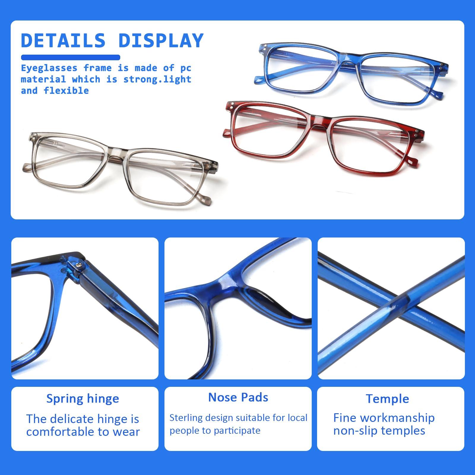 JOSCHOO JOSCHOO 5 Pack Reading Glasses Men Women Spring Hinges Comfortable Glasses for Reading (5Clours-2, 1.0), 5clours-2, M