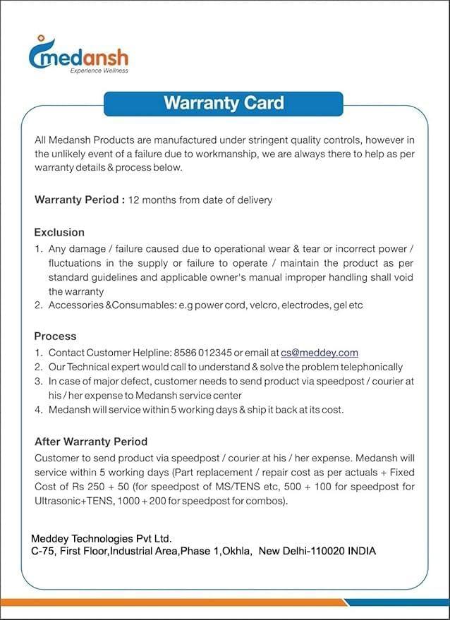 Medansh - Experience Wellness Medansh - Experience Wellness Portable Tens 2 Channel Electrotherapy Device For Pain Relief