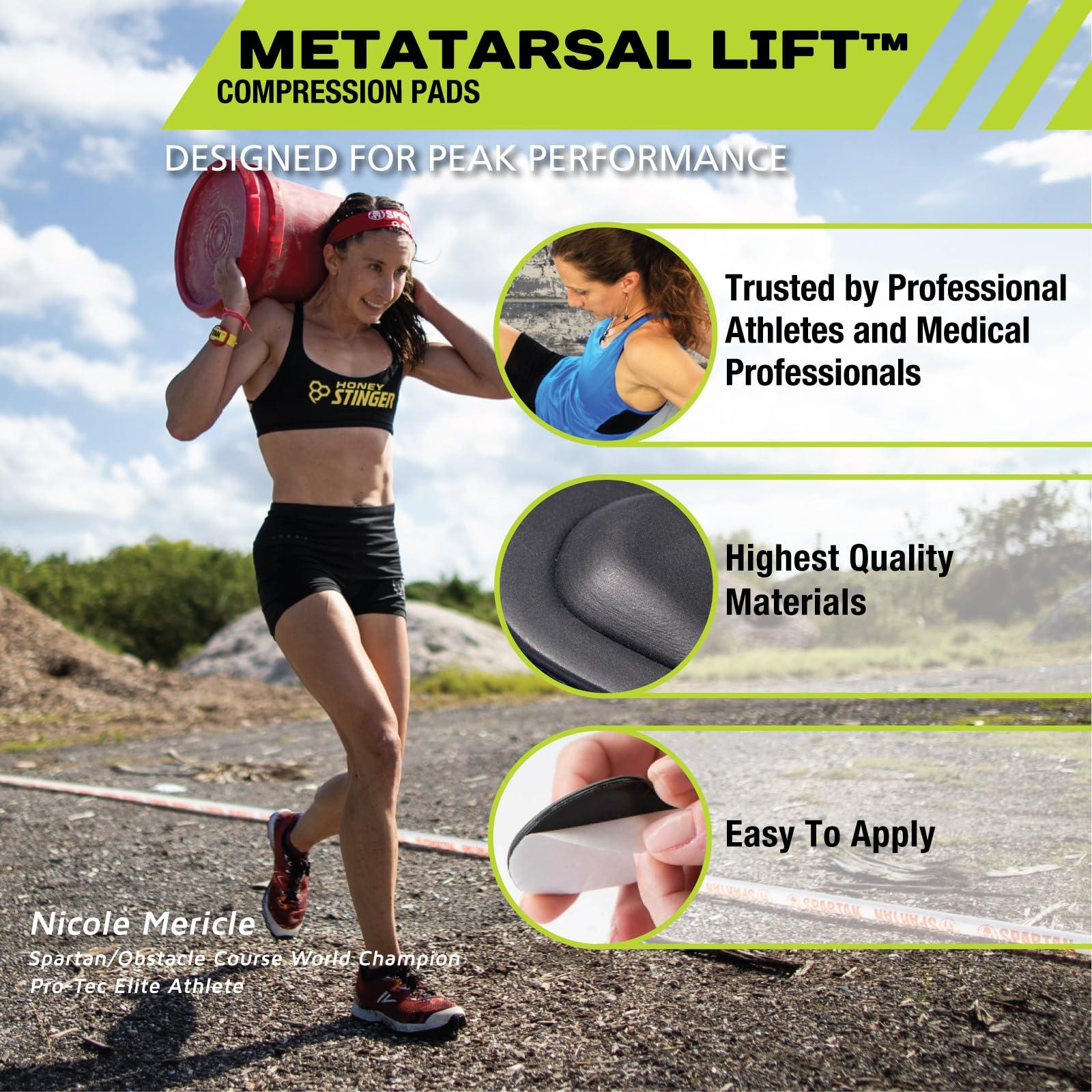Pro-Tec Athletics Pro-Tec Athletics Metatarsal Lift Compression Pads, Black, Medium