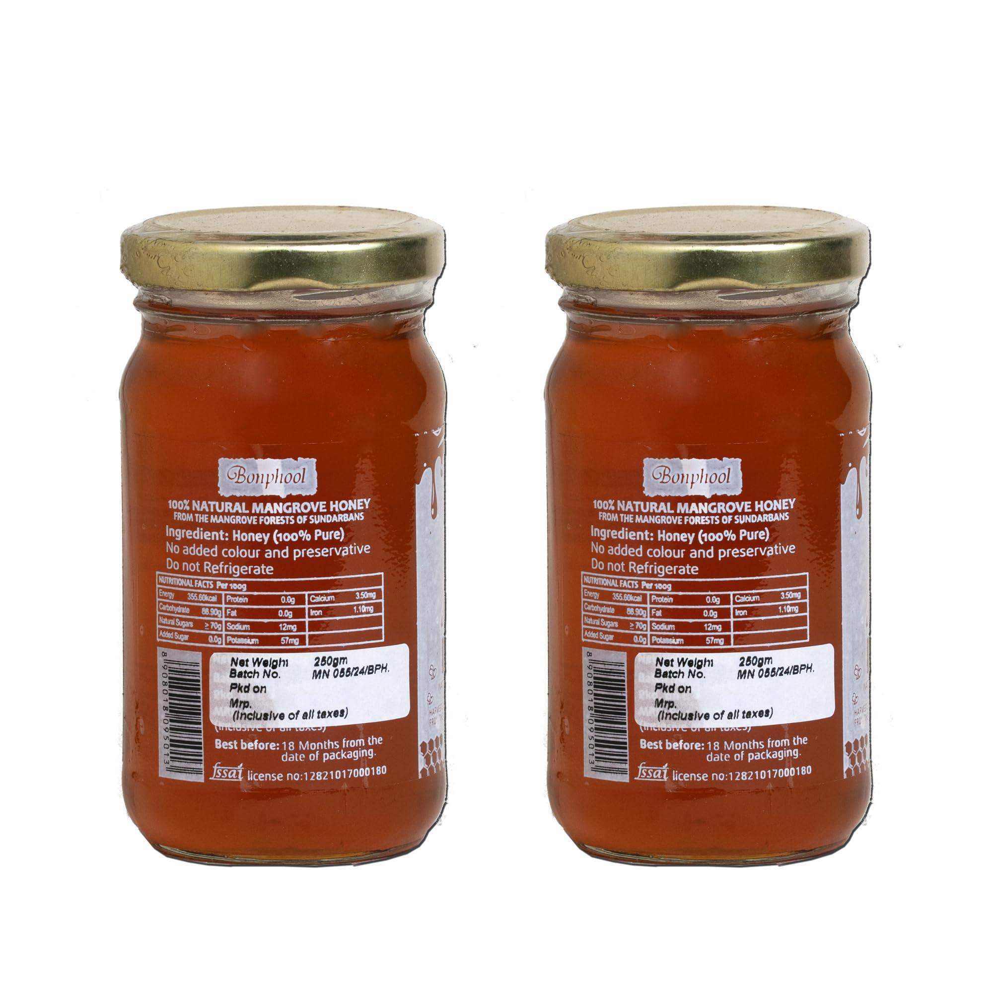 BONPHOOL BONPHOOL Natural Mangrove Honey, 250 Grams - Pack of 2