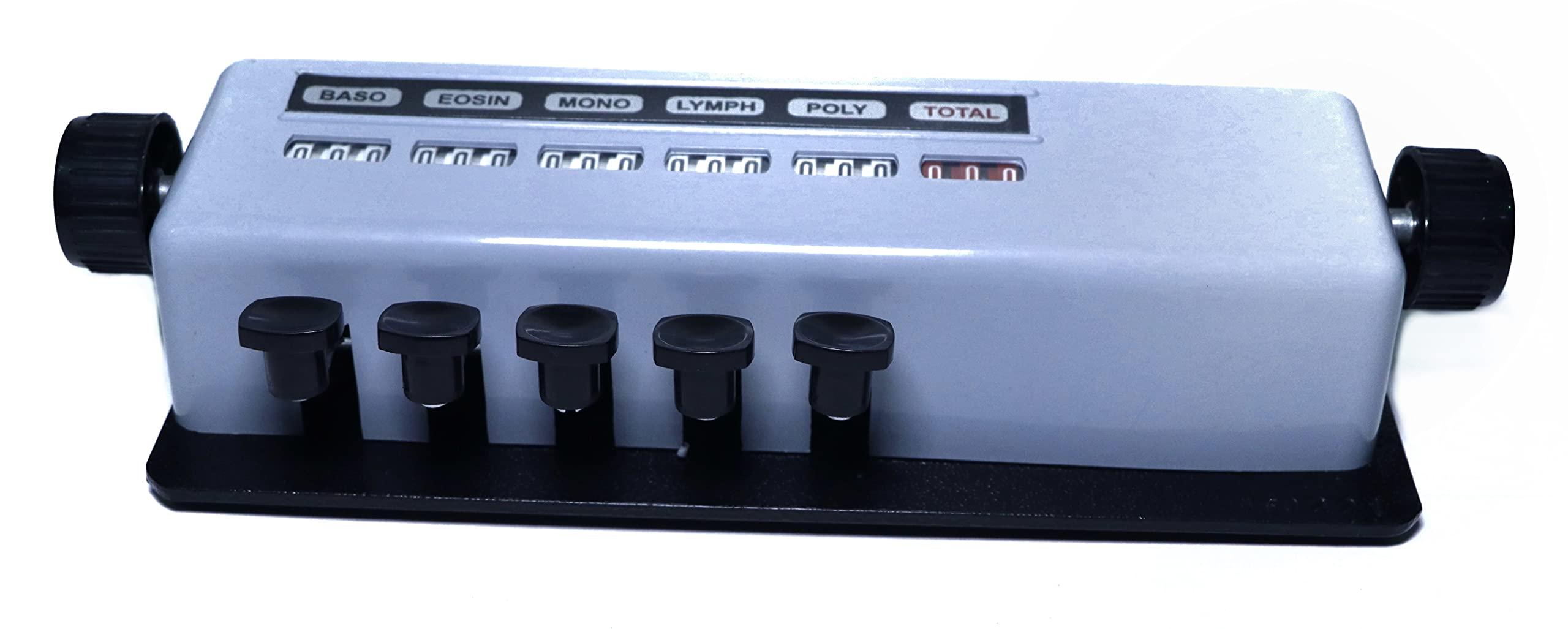 SHASALES SHASALES Blood Cell Counter Machine Manual (5 Key) for Blood Cell Counting and Simple computations, Including Percentage, Grey in Colour Pack of 1