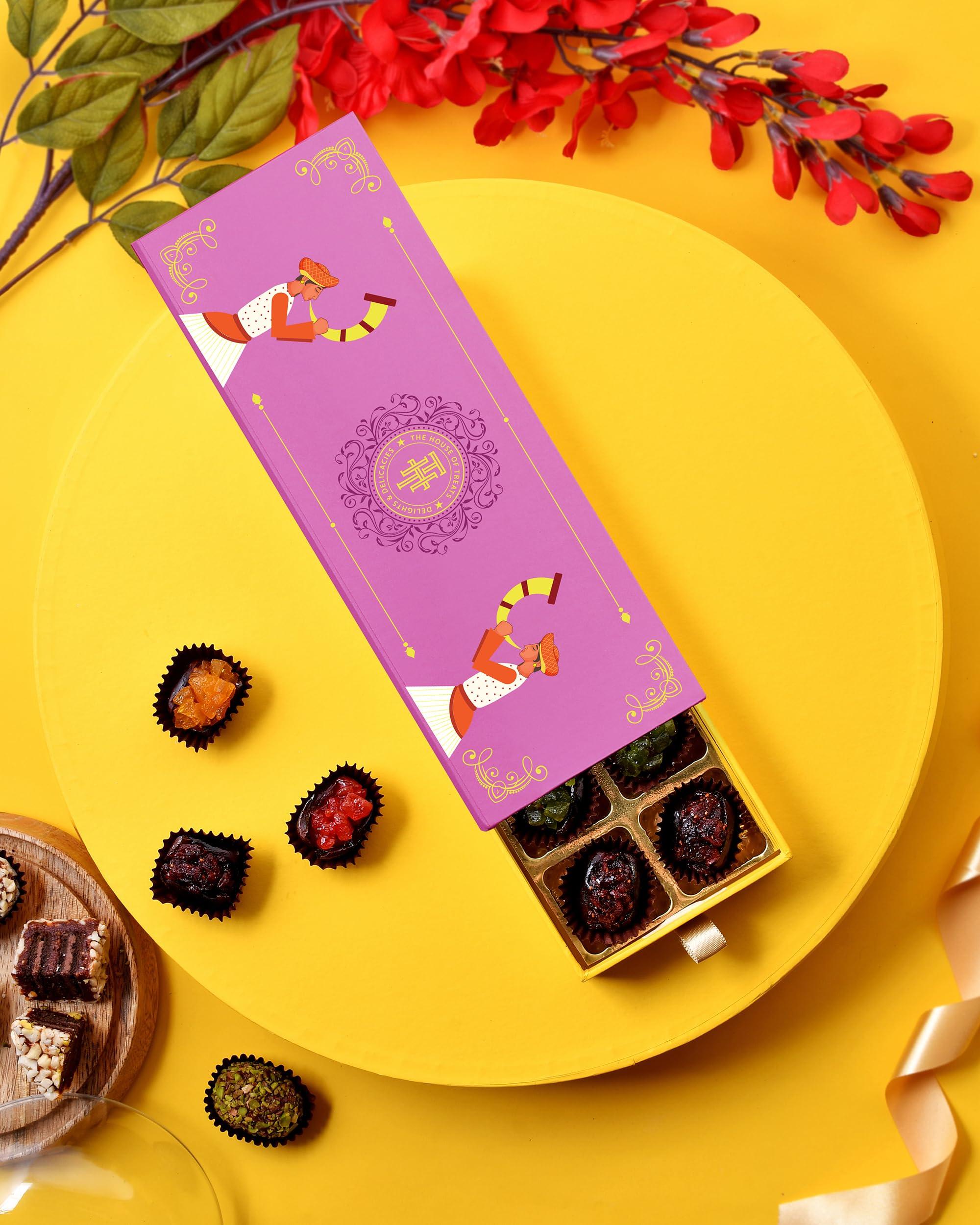 HYPERFOODS Sweet Gift Box Sweets Gifts Sweets Gift Hamper Sweets Combo Pack of 12 Candy Dates