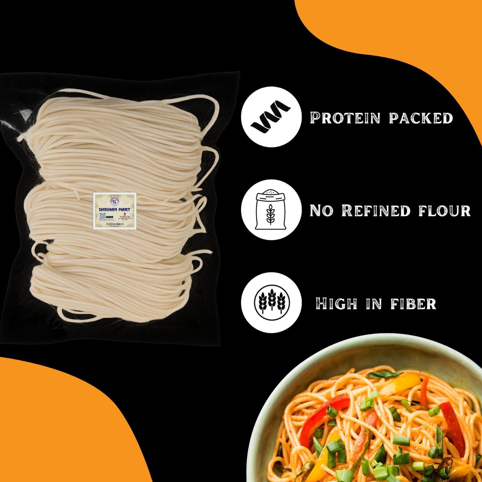 SHRIHAN MART SHRIHAN MART Kolkata Special Super Thin Chowmein (4.5Kg) | Noodles | Thin Chow Vegetarian Noodles Exclusive Chowmein Packet (Pack Of 9, Each Pack 500 Gram)