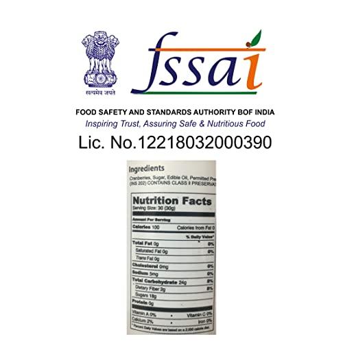 20-20 DRY FRUITS 20-20 Dry Fruits Dried Cranberries - High in antioxidants - Gluten Free & Vegan Dried Berries -200 g