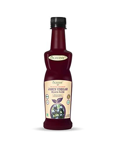 OGREENY Ogreeny Jamun Vinegar Organic with Mother 350 ml - Raw, Unfiltered (Made with Organic Jamun Fruits)