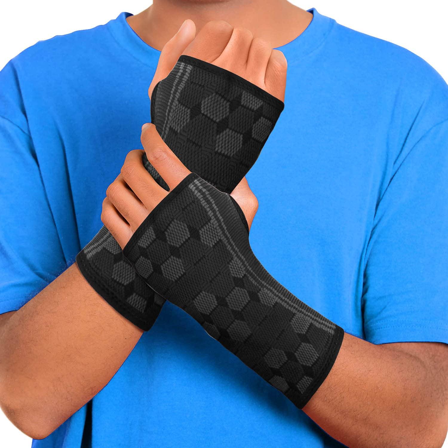 Sparthos Sparthos Wrist Support Sleeves (Pair) Medical Compression for Carpal Tunnel and Wrist Pain Relief Wrist Brace for Men and Women Made from Innovative Breathable Elastic Blend