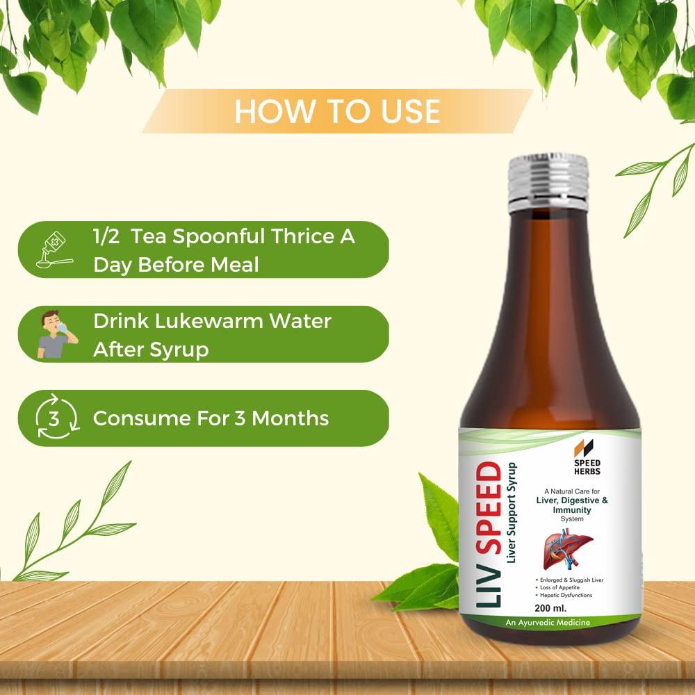 Speed Herbs Liv Speed Syrup by Speed Herbs | Liver Syrup Ayurvedic, Ayurvedic Liver Tonic, and Herbal Liver Syrup for Healthy Liver Support
