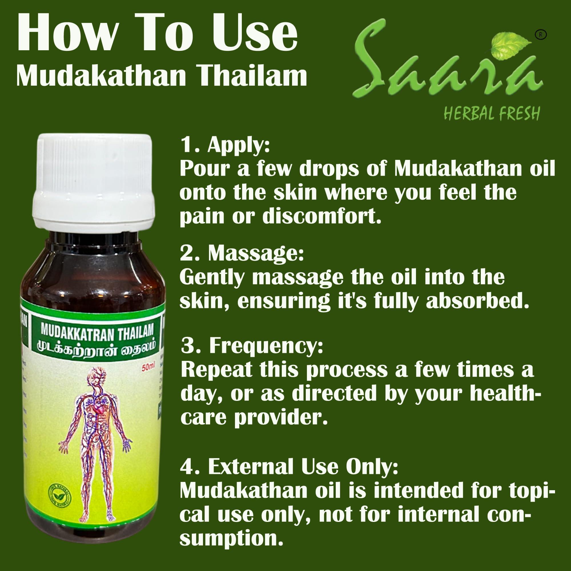 SAARA SAARA : Mudakathan Thailam 50ML 50ML (1 NO)