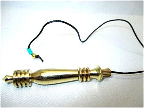 Jet International Crystal Jet Long Karnak Isis Ring Gold Pendulum Plate Chamber w/Chord Reiki Wiccan Free Booklet Jet International Crystal Therapy Healing Dowsing Metaphysical Spiritual Answers Occult Mystic