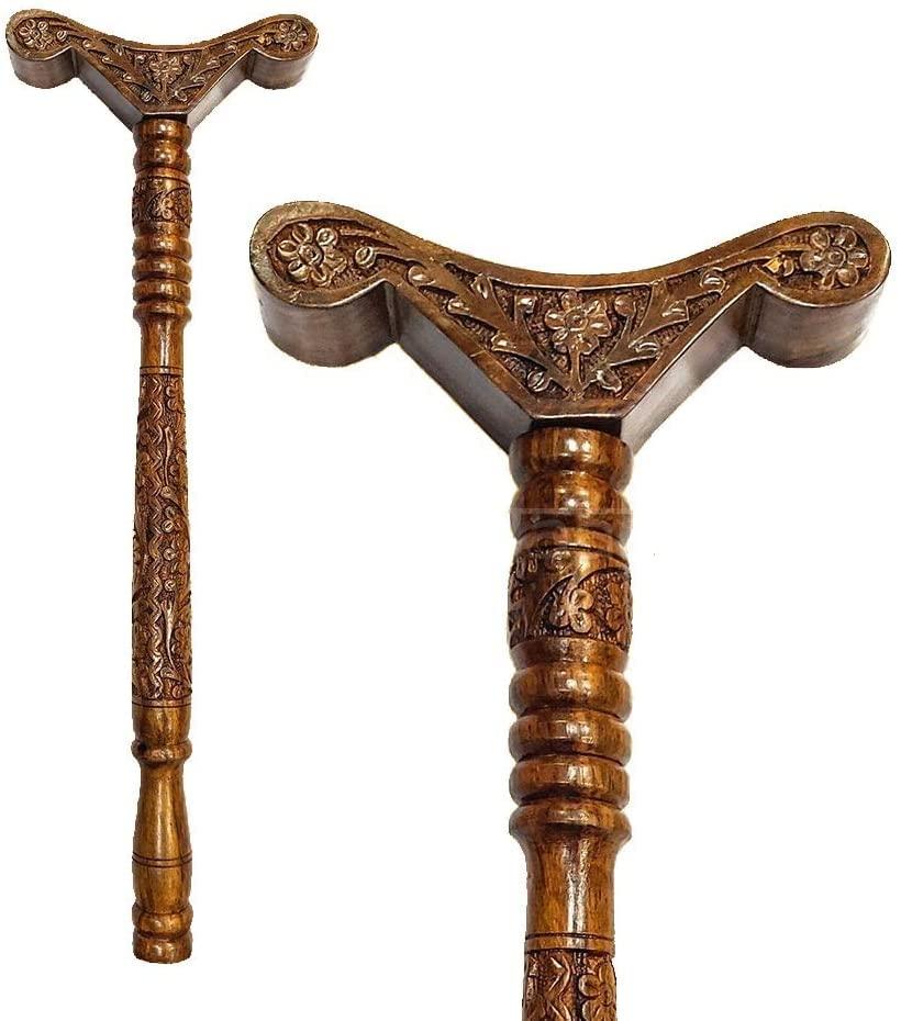 Lifestyle Helpmate lifestyle Helpmate Wooden Yoga Danda Stick Improved Breath Flow in Nostrils and for Meditation Practices (antick)