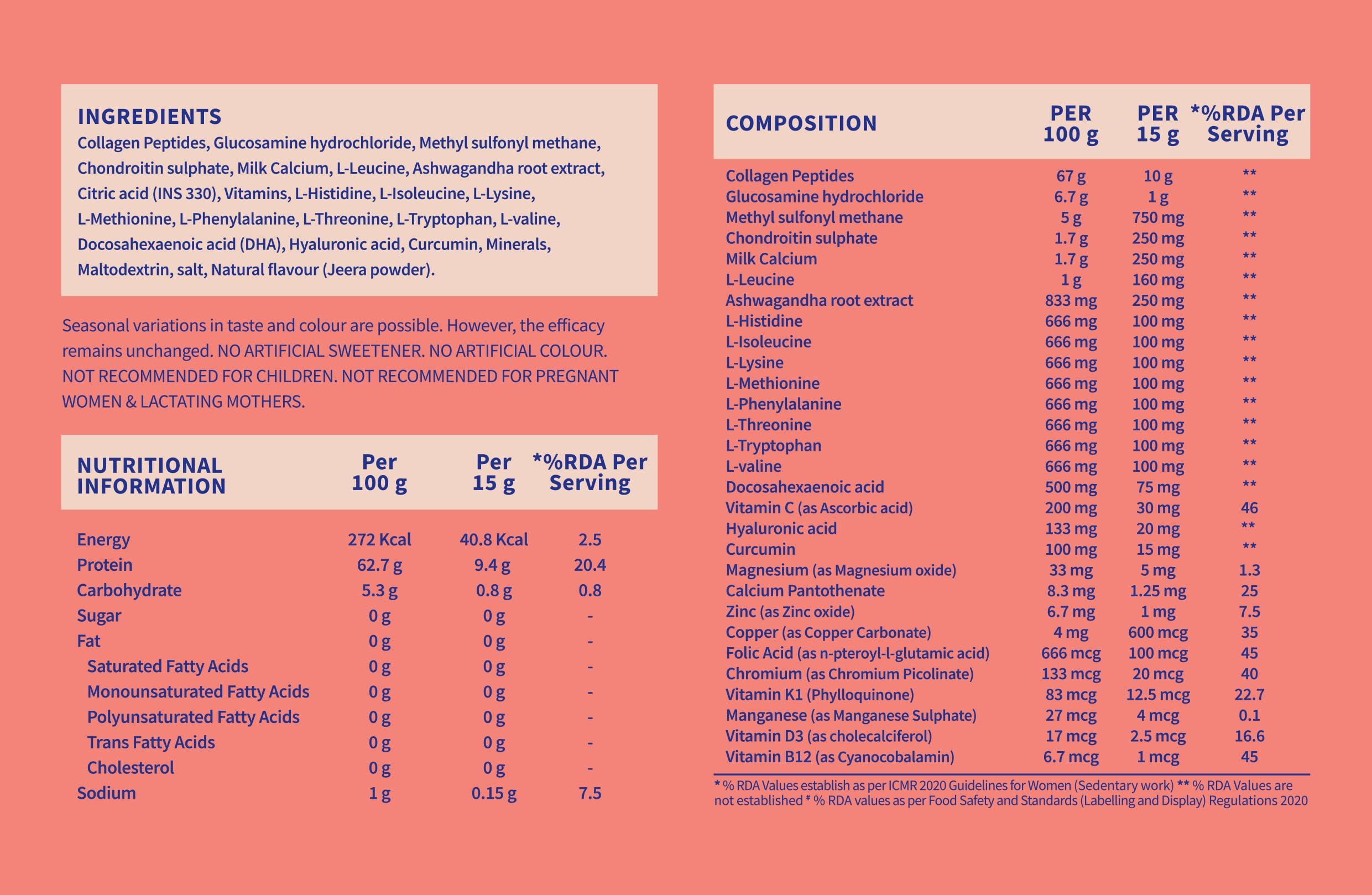 ReeLabs ReeLabs Wellness Strong Bones (OPOA) Pre-digested Protein for Bone, Cartilage & Joint Support - 30 sachets (15g each)