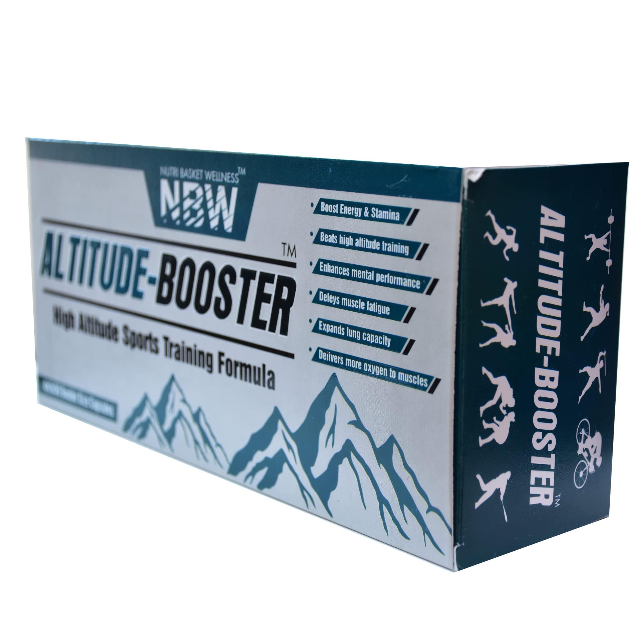 Nutri Basket Wellness NBW NBW Altitude Booster | High Altitude Sports Training Formula | Improves Lungs Capacity & Oxygen Efficiency (60 Capsules)