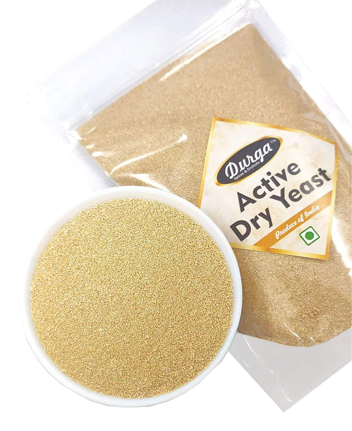 Durga Durga Baker's Active Dry Yeast for Baking Pizza, Bread, Cake, Wine, Donuts - 100gm (*Produce of India*)
