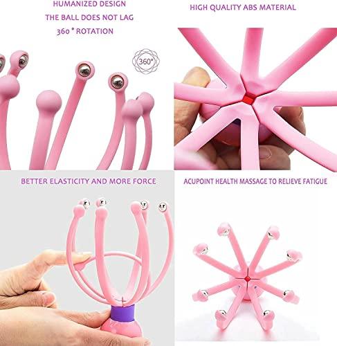 Raj Enterprise22 PRShop it (set of 3 pis) (1 Octopus-Shaped. 1 Bokama, 1 Steel Ball Head Massager) Pain Relief And Hair Massage scalp massager Relax head massage / Head Scalp Massager (set of 3)