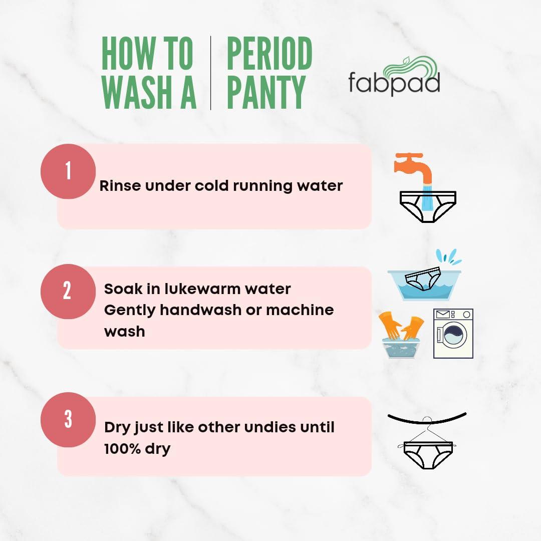 FabPad FabPad Women Reusable Leak Proof Period Panties Lasts for 3 Years Without Pads, Cups & Tampons (Pack of 1, Beige, 2XL)