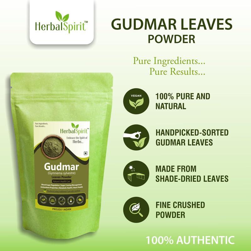 HerbalSpirit Herbal Spirit Gudmar Powder | Gurmar Powder | Sirukurinjan Powder | Shardunika Herb Powder | Shardunika Powder Organic | Madhunashini | Madhunashni | Madhushani Powder | Gymnema Sylvestre |250 Gram